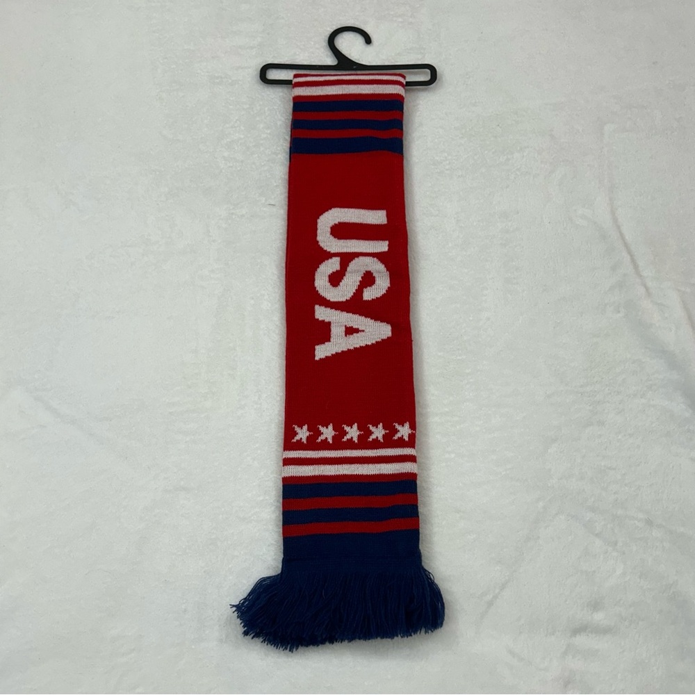 USA America Soccer Logo Eclipse Red Winter Country Acrylic Scarf Scarve Unisex